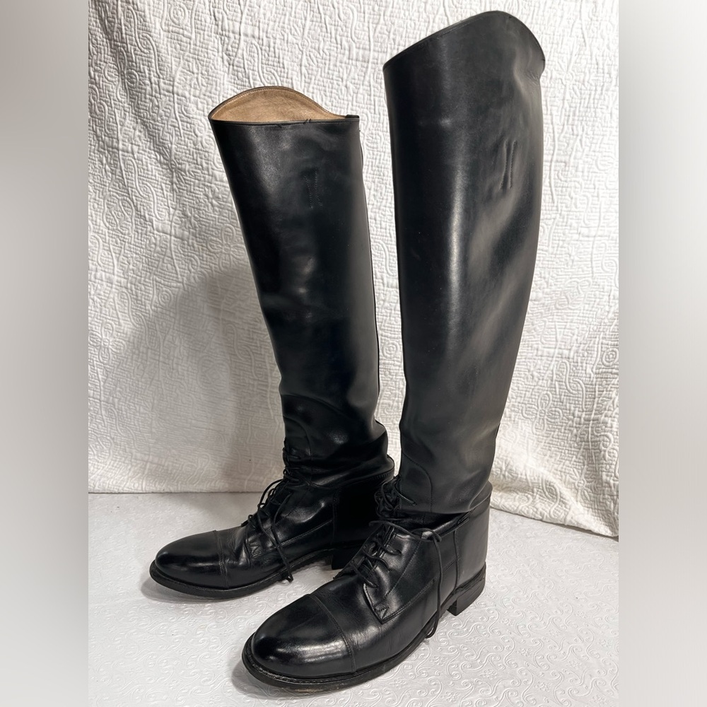 Effingham Legend Bond Boot Tall Black Leather Riding Equestrian Women Size 7.5